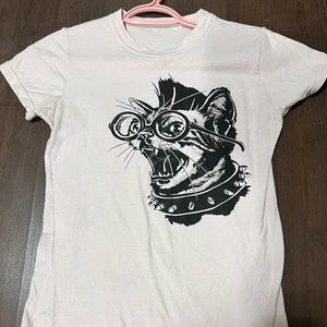 Punk rock cat T shirt
